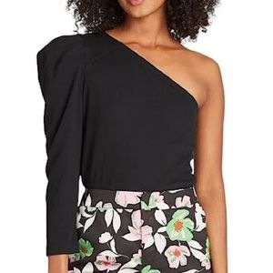 NWT Who What Wear Women’s Plus Size Asymmetrical One Sleeve Top Blouse - size 1X